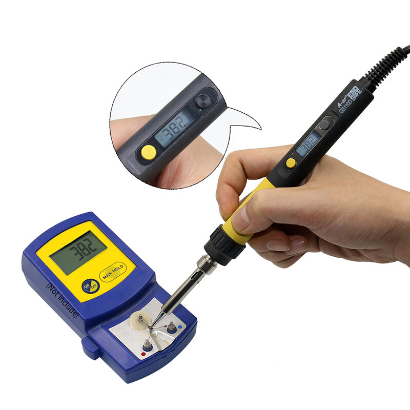 A-BF GS90D Electric Soldering Iron LCD Display Adjustable Temperature Hand Welding Tool Kit 220V Solder Iron with Soldering Tips