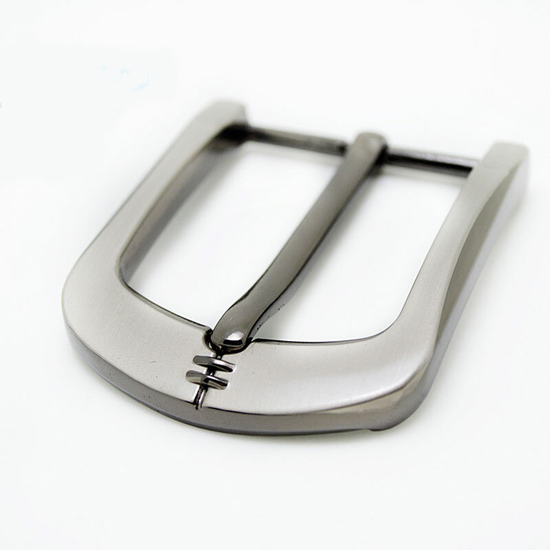 1 hebilla de cinturón de Metal de aleación de 40mm con acabado cepillado para hombre, hebilla de un solo Pin, mitad de hebilla hecha a mano, accesorios y hebillas para cinturones DIY