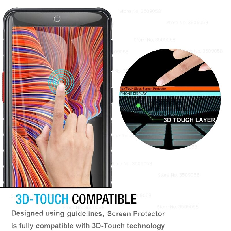 3 Full Cover Có Kính Cường Lực Dành Cho Samsung Galaxy Samsung Galaxy Xcover 5 X Cover5 Xcover5 Sm-g525f/Ds 5.3 ''9H Cao Cấp Màn Hình Bảo Vệ