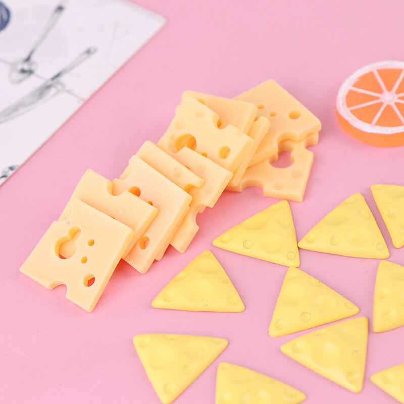 10 pçs queijo favo de mel plana volta resina simulação de alimentos falsos para scrapbooking diy decoração do bolo casa boneca decoração acessórios brinquedos