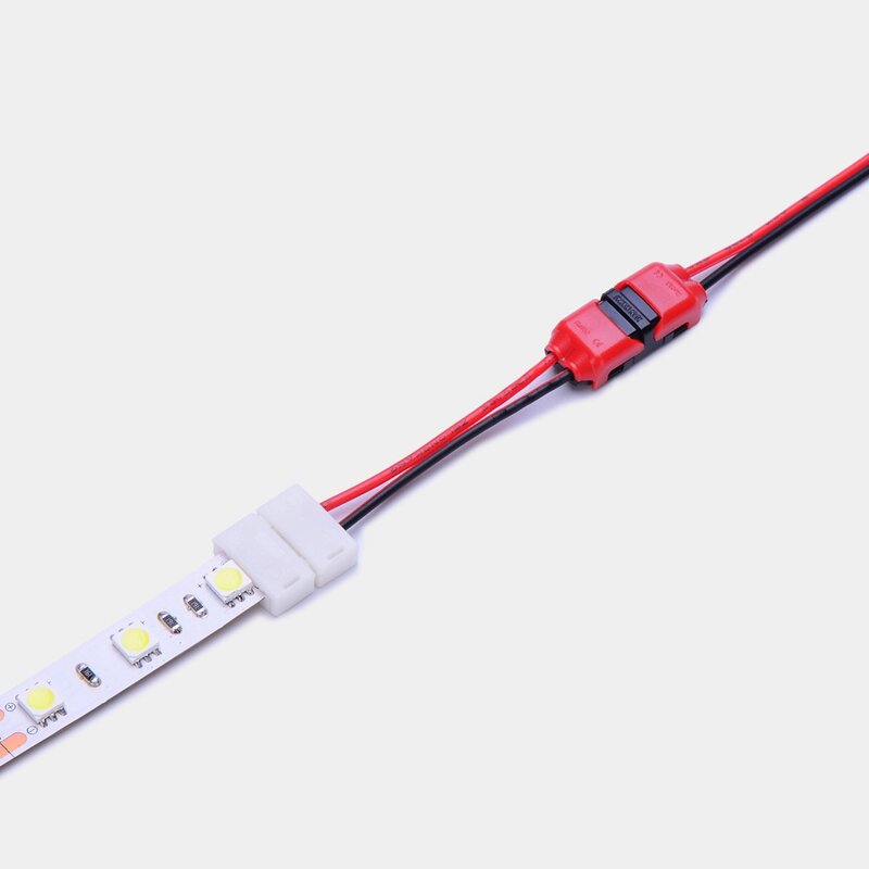 I Forma Rápida Splice Fio Fiação Conector Elétrico, LED Strip Cable, Crimp Terminal Blocks Condutor, 2 pinos, 22-20 AWG, 5pcs