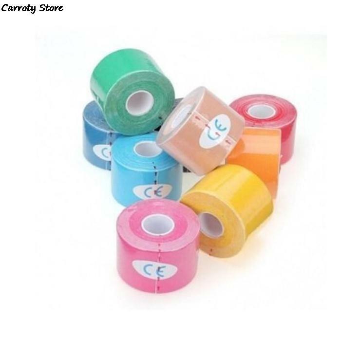 1 Roll 5mx5cm Colorful Self Adhesive Ankle Finger Muscles Care Medical Elastic Bandage Gauze Dressing Tape Sports Wrist Support