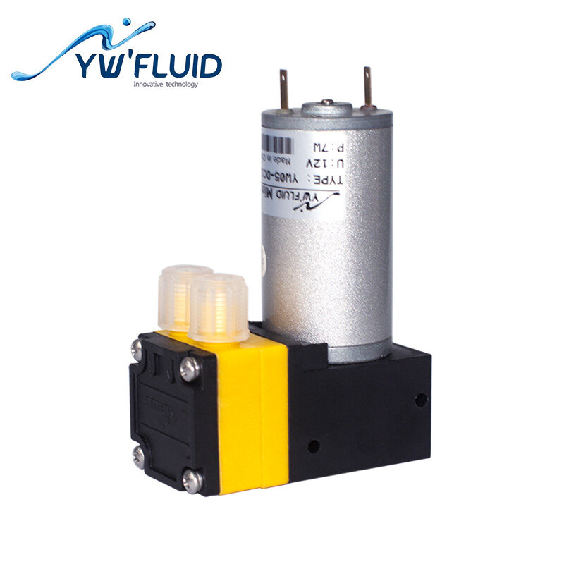 YWfluid-bomba de microdiafragma con Motor de cepillo, herramienta para Analizador de dosificación de laboratorio, 12V/24V, flujo máximo 3L/Min, 600 ml/m