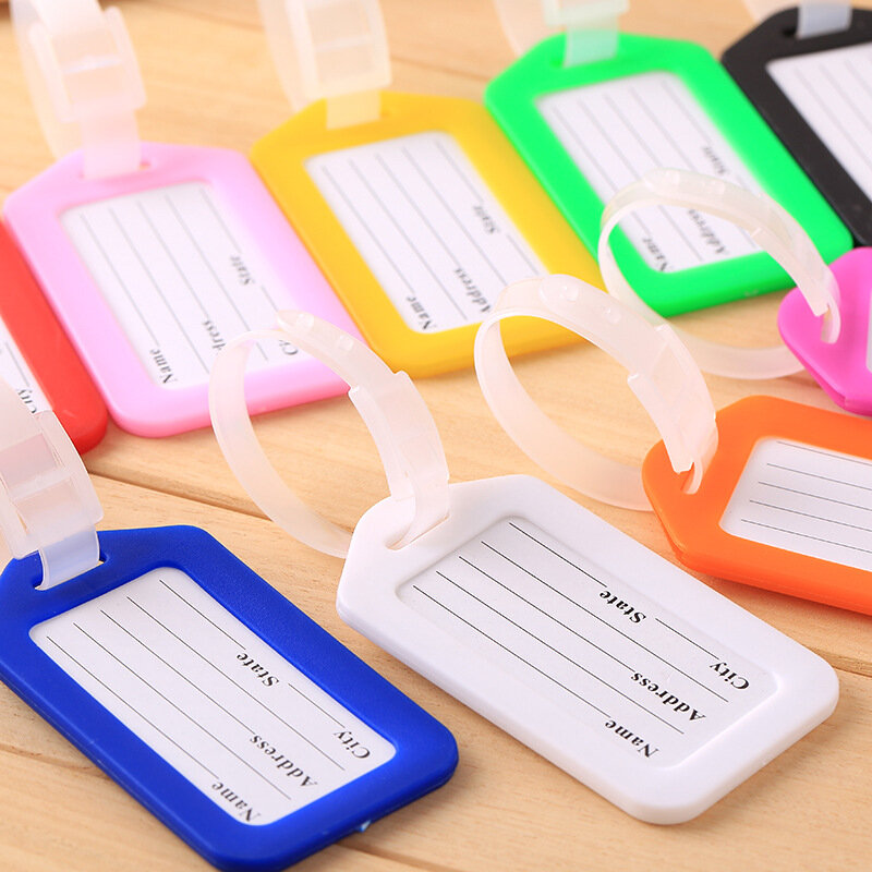 3PCS/Set Luggage Tag Boarding Shipping Plastic Baggage Tags Women Men Suitcase ID Address Name Holder Bag Label Travel Accessory