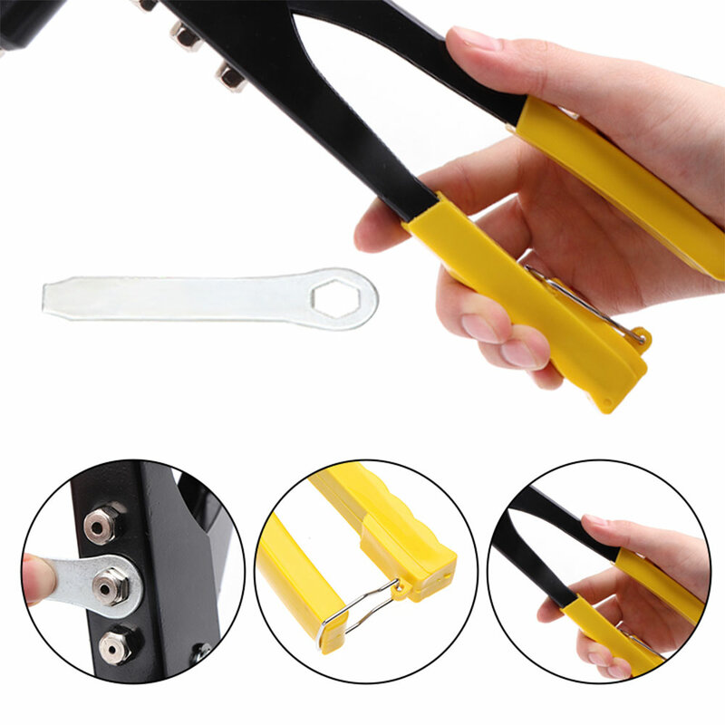 Zestaw ciężkich nitowników profesjonalny zestaw nitownica ręczna ślepy nit szczypce nit Pop narzędzia DIY zestaw narzędzi roboczych
