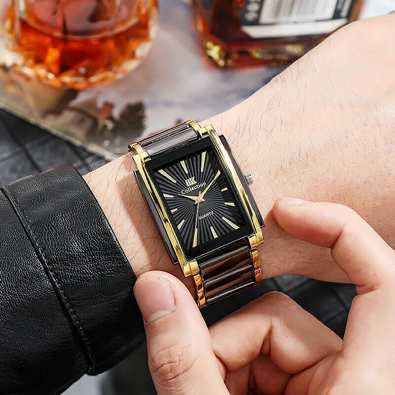 2021 nova marca superior de luxo retângulo relógio quartzo masculino negócio vestido relógio pulso dropshipping 2020 melhor venda produtos relogio