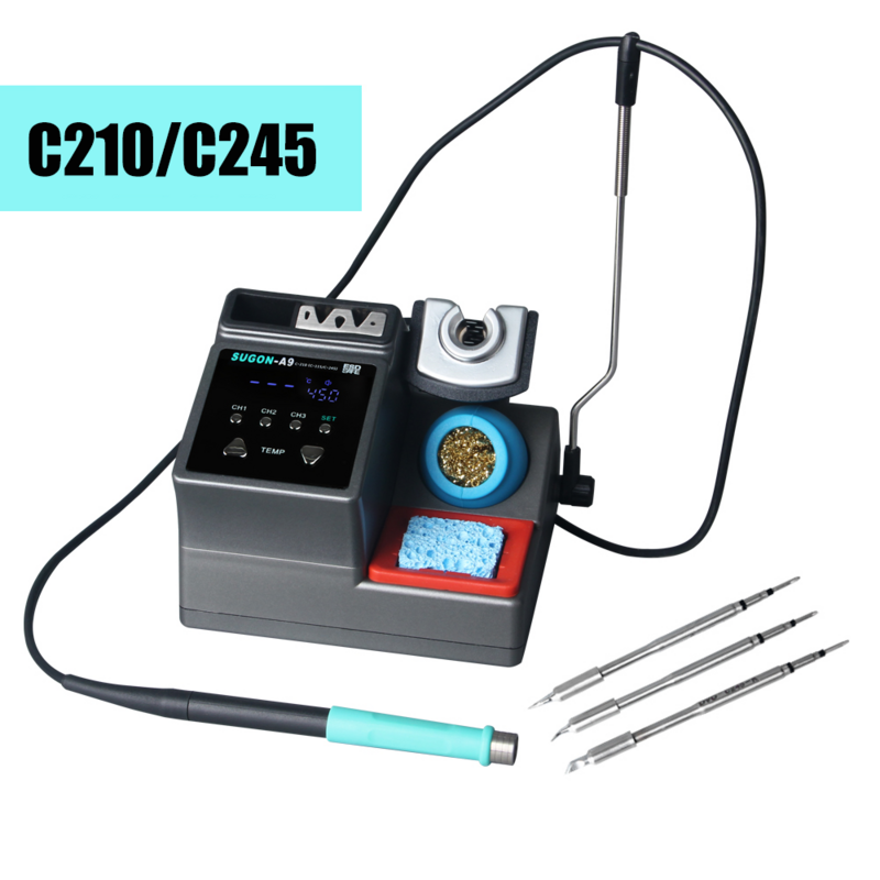 SUGON A9 Soldering Station Compatible 115/210/245 Handle Lead-Free Smart Welding Station For Phone BGA PCB Repair
