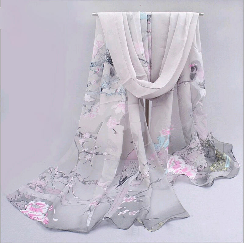 Écharpe en mousseline de soie pour femmes, foulard, châle, cadeau chaud, collection automne et printemps