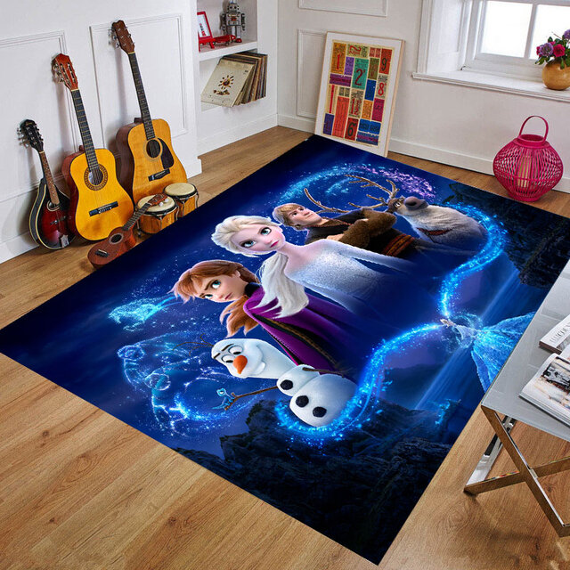 80x160cm Disney Frozen  Elsa Anna Double Floor Mat Bathroom  Mat Kitchen Mats Door Mats Outdoor Indoor Carpet Rug Birthday Gift