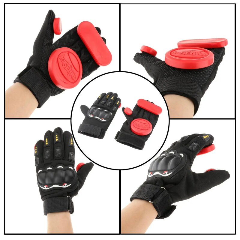Longboard Slide Gloves Skateboard Gloves Foam Protector Downhill Longboarding Skate Gloves with Slider Puck