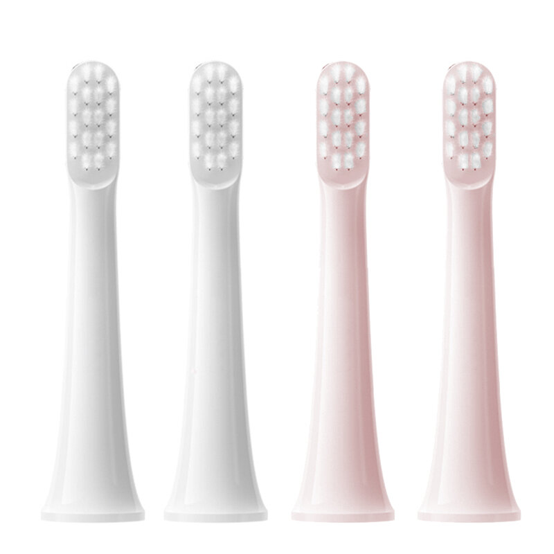 4 pçs para substituição cabeças de escova xiaomi mijia t100 sonic escova de dentes elétrica macio dupont cerdas bicos vácuo presentes floss