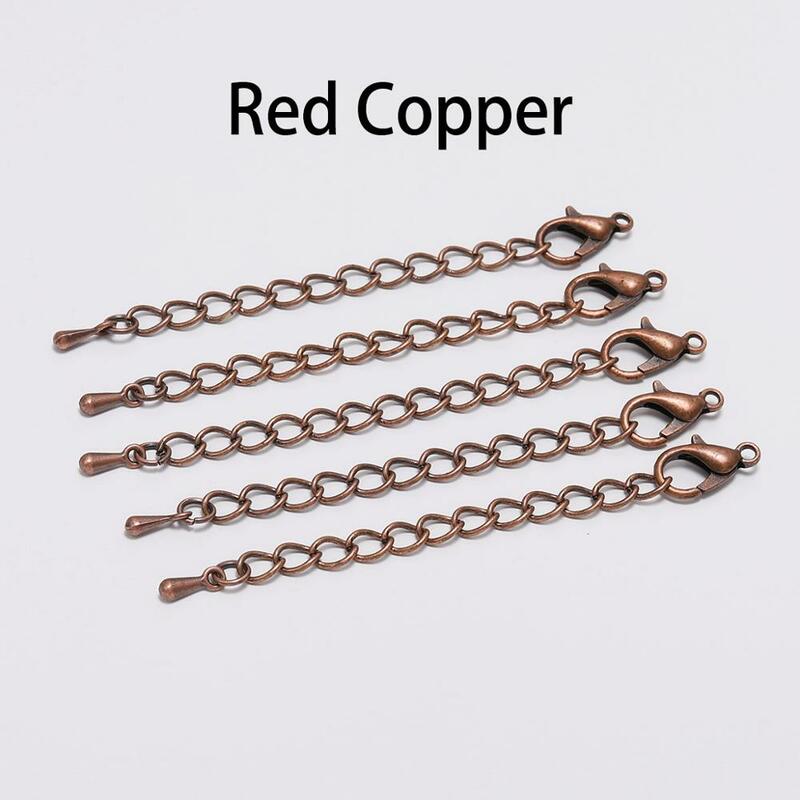 10 unids/lote 50 70mm tono extendido Cadena de cola cierres de langosta conector para DIY pulsera collar joyería