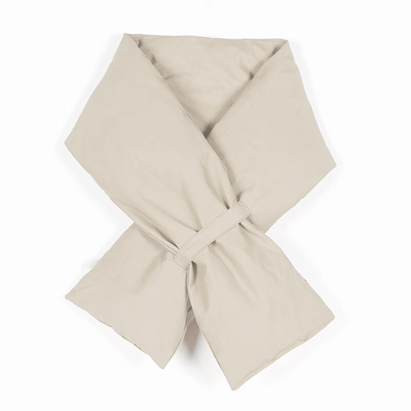 Moda dół zimowe szaliki damskie kaptur z wodoodpornym fabriс zewnątrz zagęścić pikowana szyja ciepły matowy design szyi krzyż szal