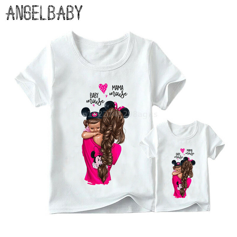 Pasujące rodzinne stroje Super Mom i córka drukuj chłopcy dziewczęta koszulka prezent na dzień matki dla dzieci ubrania dla dzieci i kobiety śmieszne Tshirt