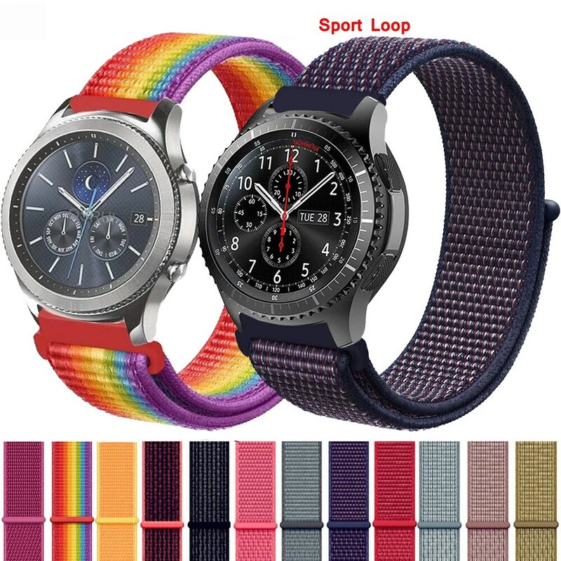 Gear S3 22mm 20mm Strap for Samsung Galaxy Watch 42mm 46mm band Frontier Classic active sport nylon loop for Samsung S3 S2