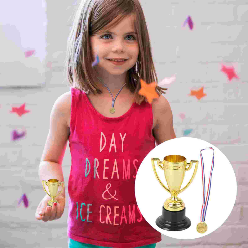 Trofeum trofea medale puchar Party złoty zwycięzca świat dzieci miejsce pierwsze sprzyja konkurencji Mini zabawki S dzieci sportowe