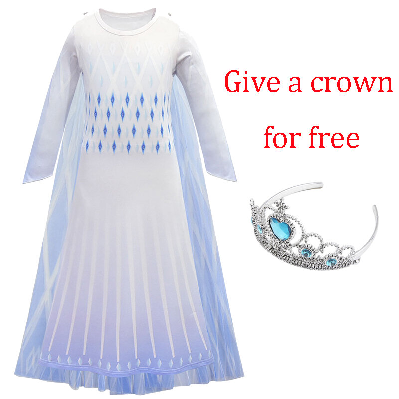 Vestido de princesa Elsa para niñas y niños, Cosplay de Navidad, disfraz de reina de la nieve 2 alza Anna, ropa para carnaval y fiesta de cumpleaños