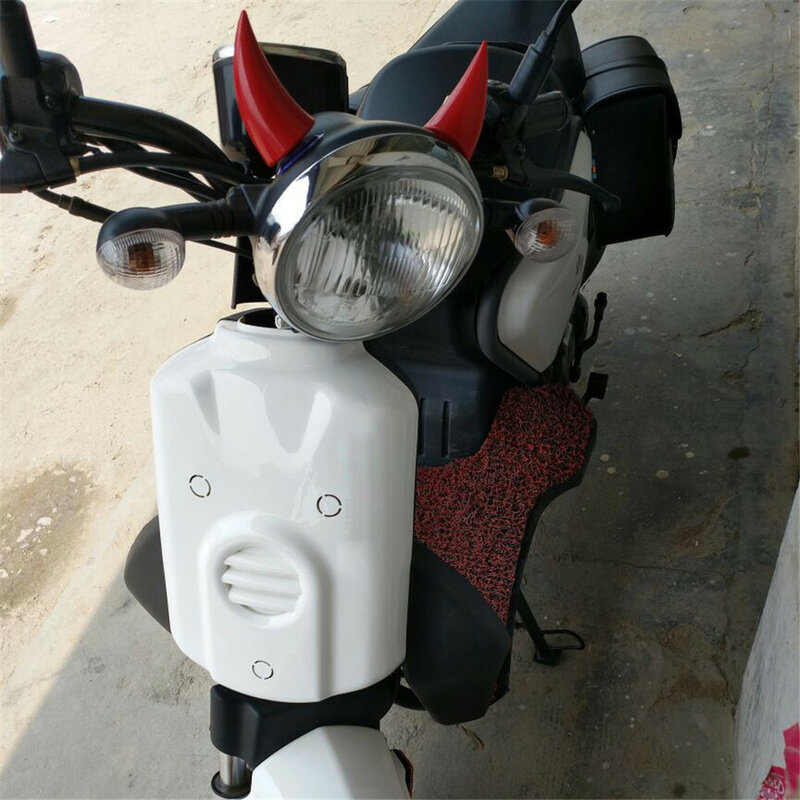 오토바이 헬멧 악마 뿔 모토크로스 풀 페이스 오프로드 헬멧 장식, 헤드웨어 빨판, 오토바이 장비 헬멧 액세서리