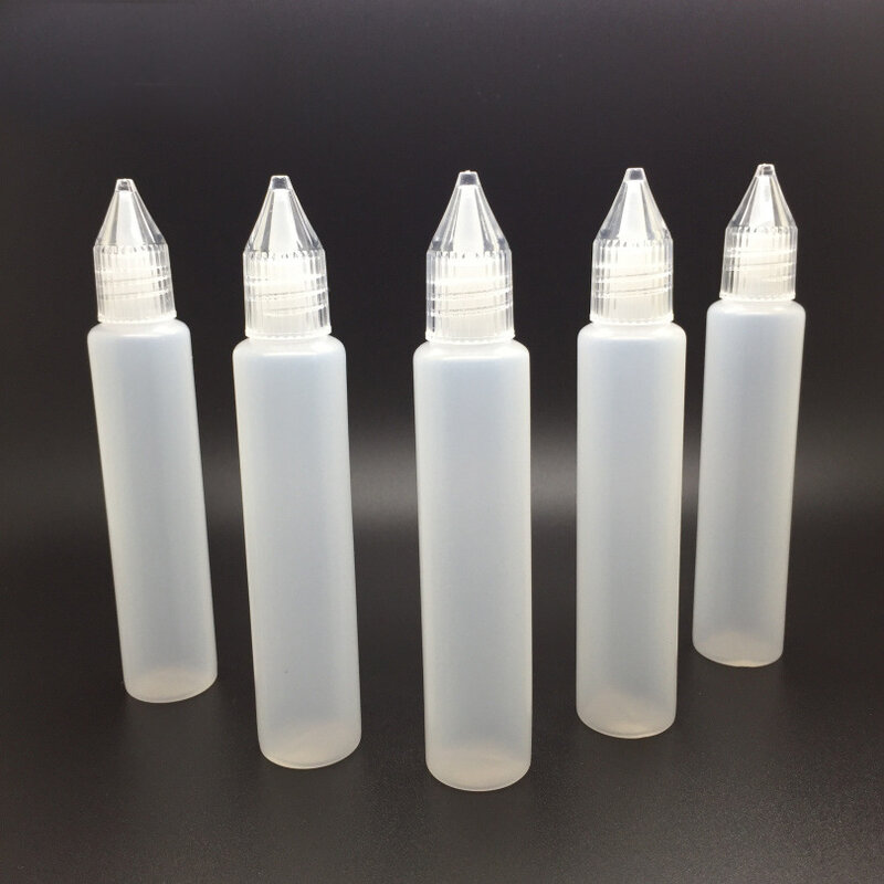 5pcs 15/30ML Precision Tip Applicator Pen Bottle Empty Glue Bottle for Small Gluing Projects DIY Quilling Craft Painting