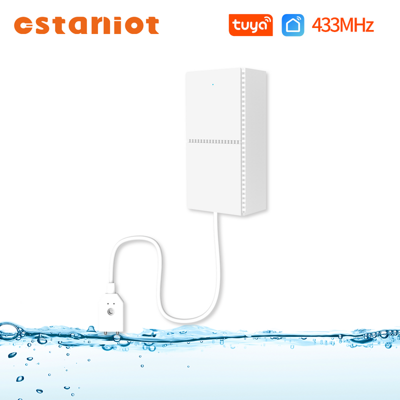 Ostaniot 433mhz tuya detector de vazamento de água sensor de vazamento de água alerta de inundação overflow para o sistema de alarme de segurança vida inteligente app