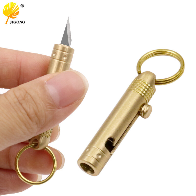 Brass mini portable tool knife paper cutter cutting paper razor blade office stationery cutting supplies