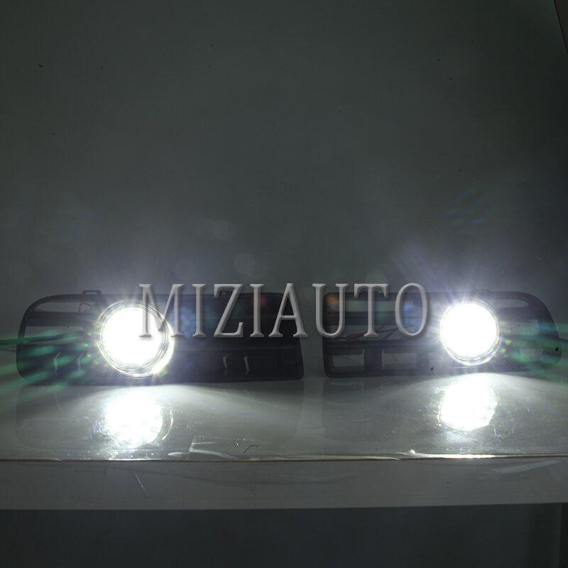 Przednie światła przeciwmgielne dla VW GOLF 4 MK4 1997-2003 2004 2005 2006 Drl LED przedni zderzak dolna kratka lampka kierunkowskazu akcesoria samochodowe