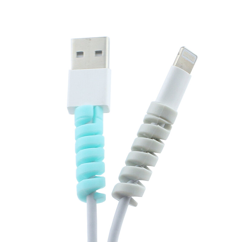 4 sztuk darmowa wysyłka kabel Protector silikonowy nawijacz szpulki przewód organizator pokrywa dla Apple iphone USB ładowarka kabel przewód
