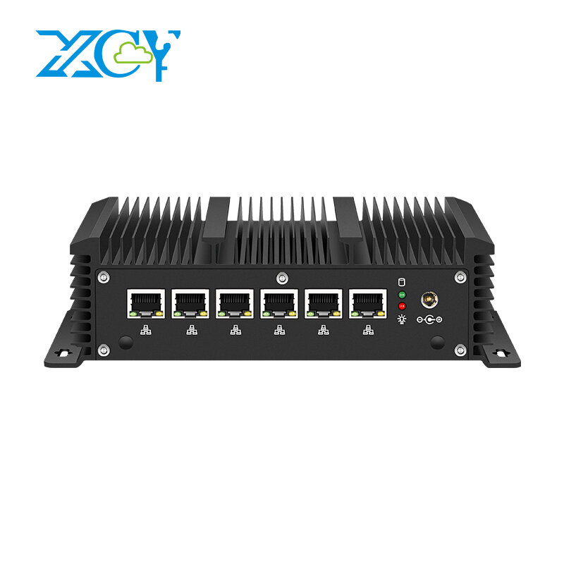 XCY Firewall alat Mini, PC Intel Core i3-8145U 6x Gigabit Ethernet WAN/LAN RS232 HDMI 4xUSB Router perusahaan untuk Pfsense