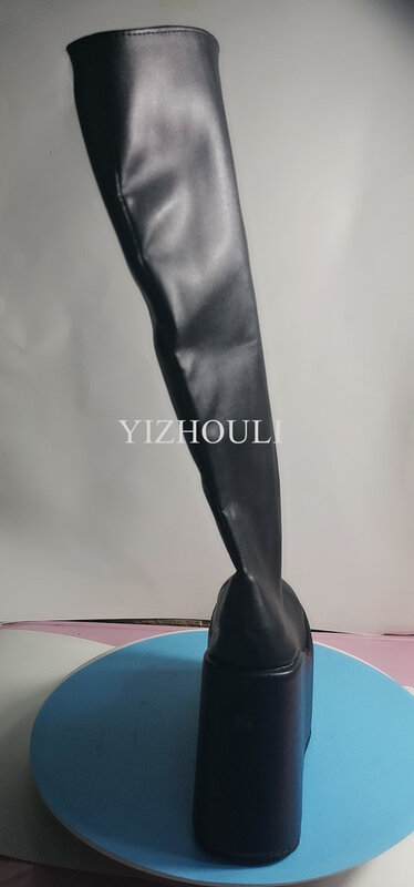 Il colore può essere personalizzato per scarpe da donna, stivali da pole dance tacco a zeppa tacco alto 12.5 cm, modello stage show tacchi alti, danza