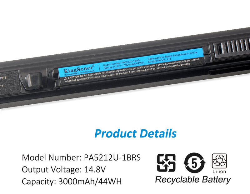 Kingsener PA5212U PA5212U-1BRS Battery for Toshiba Satellite Pro A30 A40 A50 R4 R50 Tecra A40 A50 C40 C50 Z50 Portégé A30 Z20