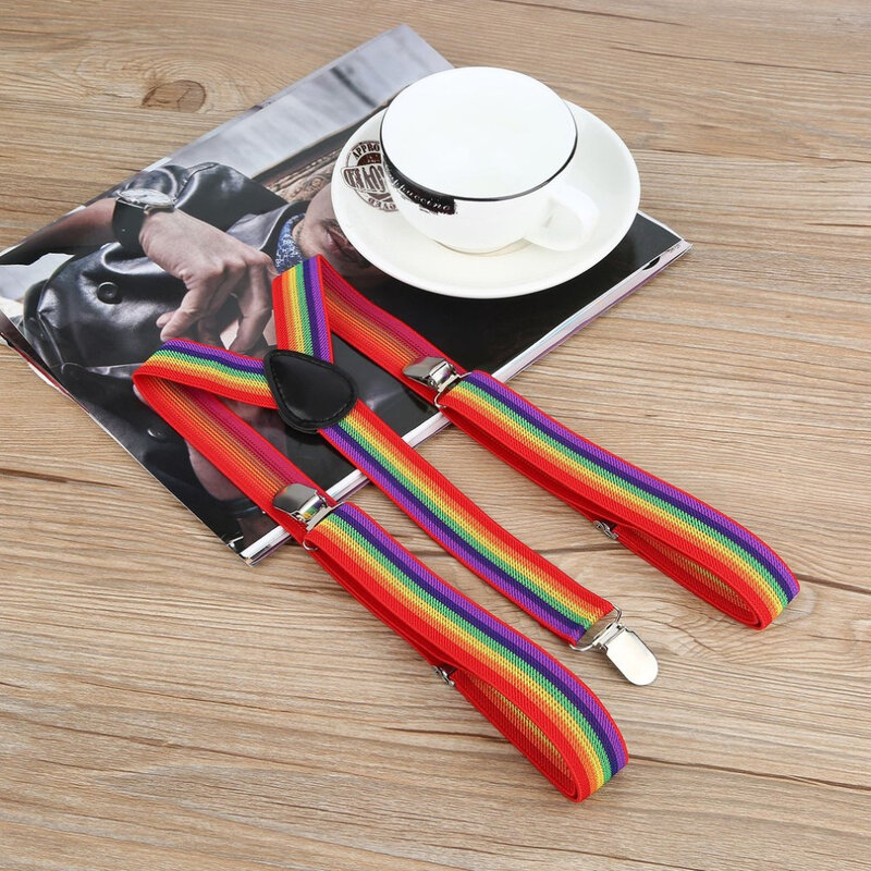 Tirantes elásticos ajustables para adultos Unisex, tirantes elásticos con Clip en forma de Y, 3 clips para pantalones