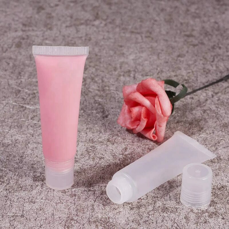 20 unids/bolsa 8/10/15ML tubos vacíos de brillo labial tubo de bálsamo labial tubo suave maquillaje Squeeze Clear Lipgloss tubo contenedor