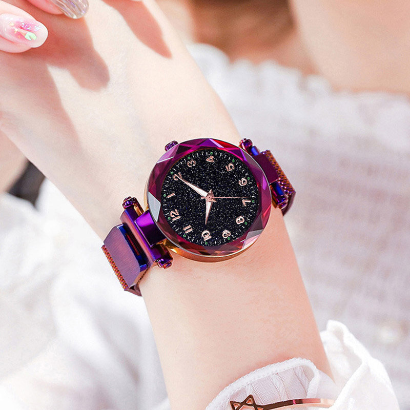 Luxus Leucht Frauen Uhren Starry Sky Magnetische Weibliche Armbanduhr Wasserdicht Strass Uhr relogio feminino montre femme
