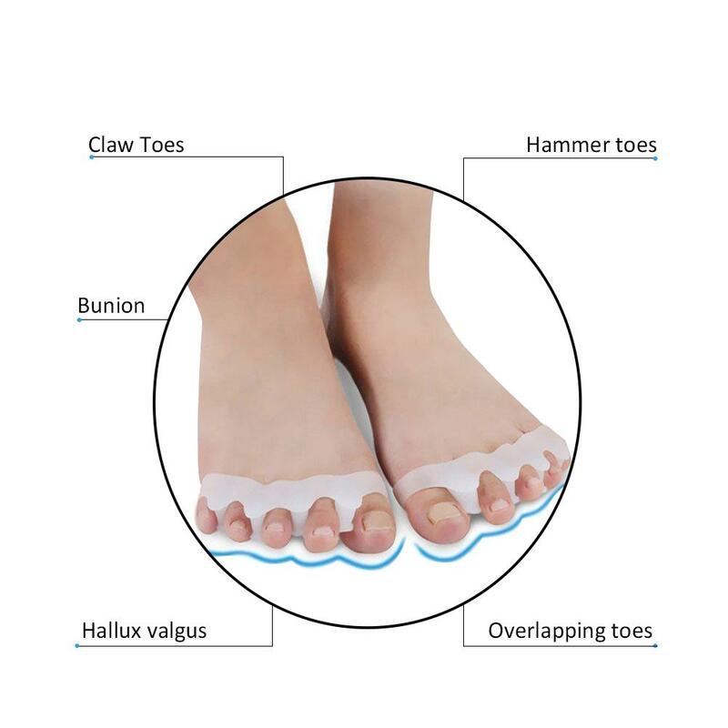 ซิลิโคน Toe Valgus Toe Separator เด็ก Toe Aligner Toe Stretcher สำหรับรองเท้าบุรุษและสตรี