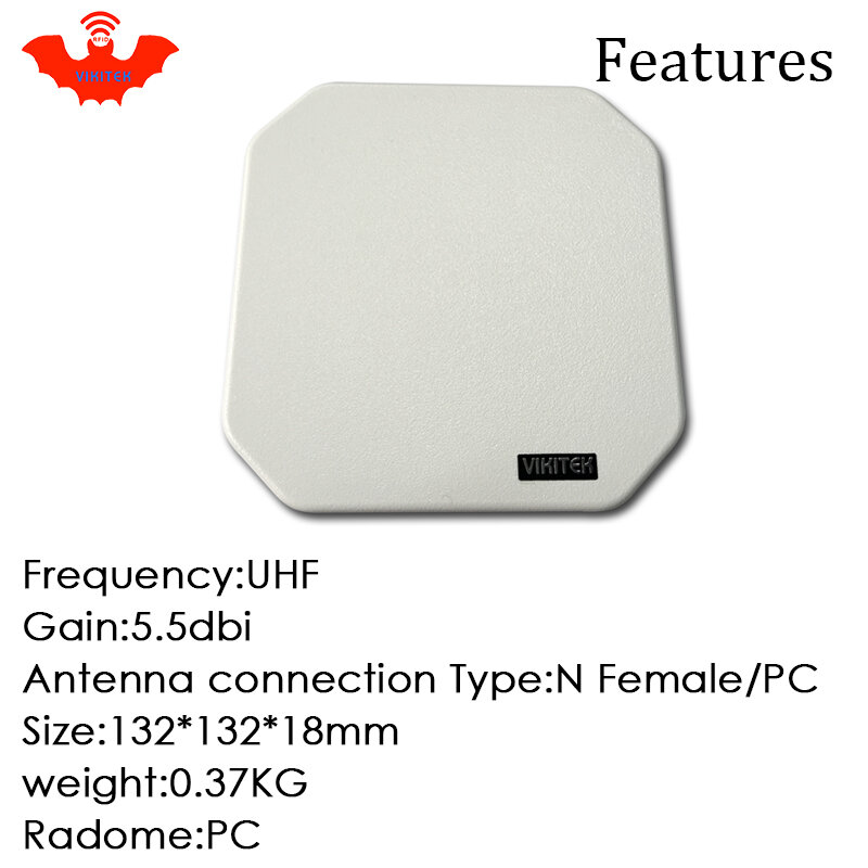 Vikitek VA05 UHF rfid-антенна, высокая производительность, 5,5 дбск 902-928 МГц 915 МГц, прочные, для ПК, средний диапазон, RFID панельная антенна