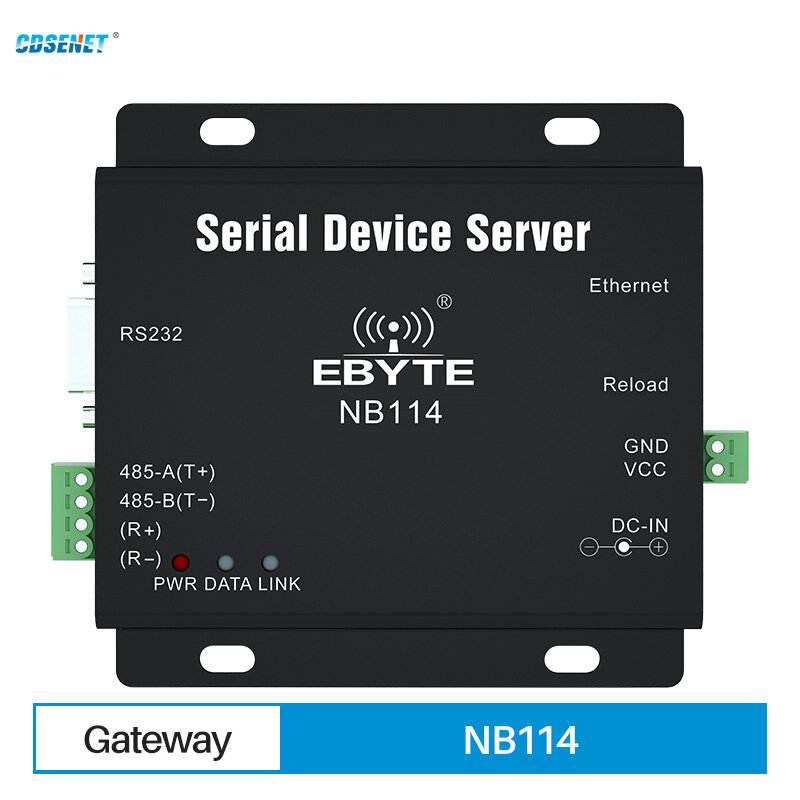 RS485 RS422 RS232 to Ethernet MQTT UART Modem RJ45 Serial Server NB114 Long Distance Data Transmission Transcevier Receriver