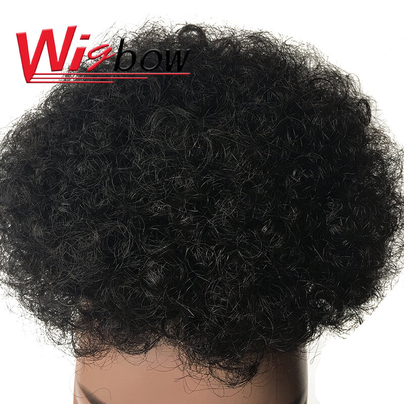 Monglian-Cola de Caballo rizada Afro para mujeres negras, coleta de cabello humano con cordón, peluca rizada con lazo