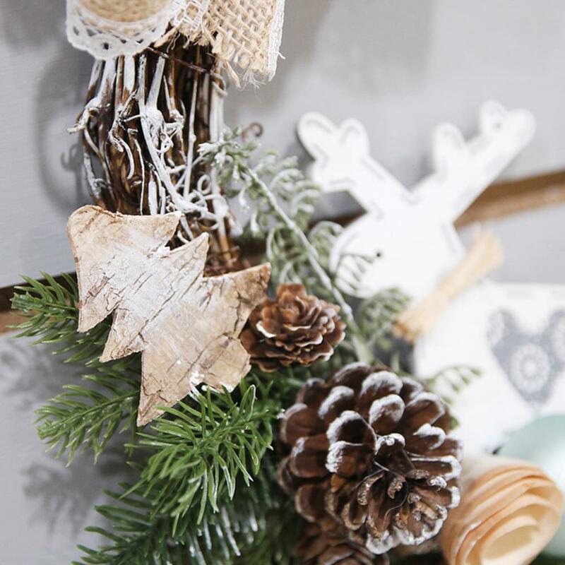 Guirnalda de Navidad Artificial para decoración de fiesta, guirnalda colgante para puerta, bonita y ligera, buena artesanía, 1 pieza