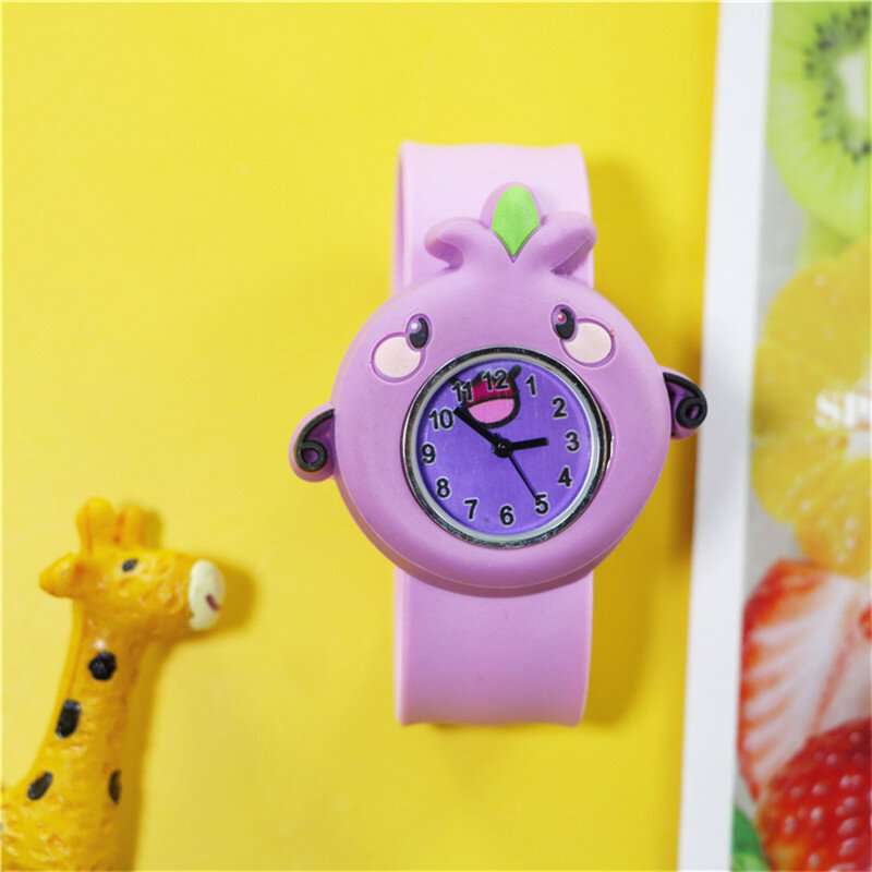Reloj de cuarzo con dibujos animados en 3D para niños, pulsera de silicona con dibujo de animales, Tigre, Mono