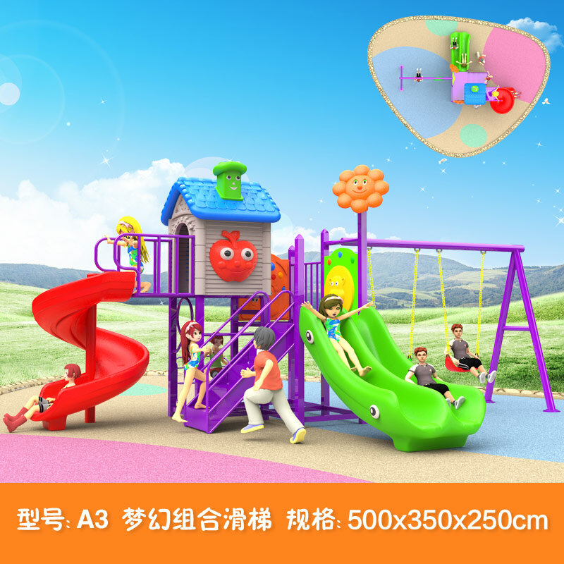 Mainan Anak-anak Geser Bayi Permainan Luar Ruangan Ayunan TK Set Anak-anak Plastik Anak Taman Bermain Dalam Ruangan Taman Besar A3