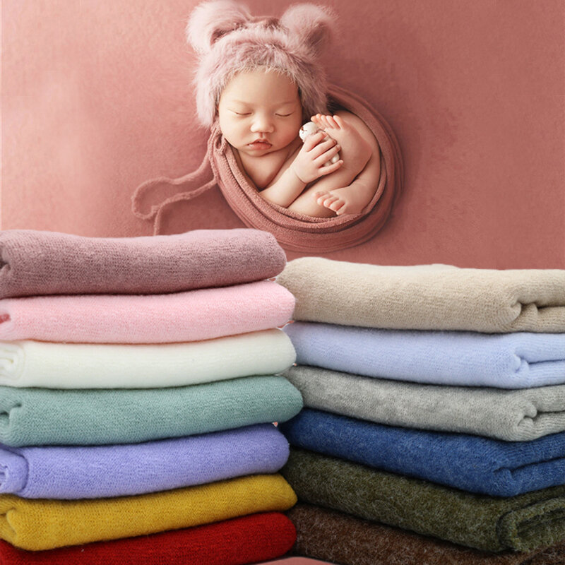 140*170Cm Pasgeboren Fotografie Props Deken Baby Baby Foto Achtergrond Stoffen Schieten Studio Accessoires Stretch Wrap