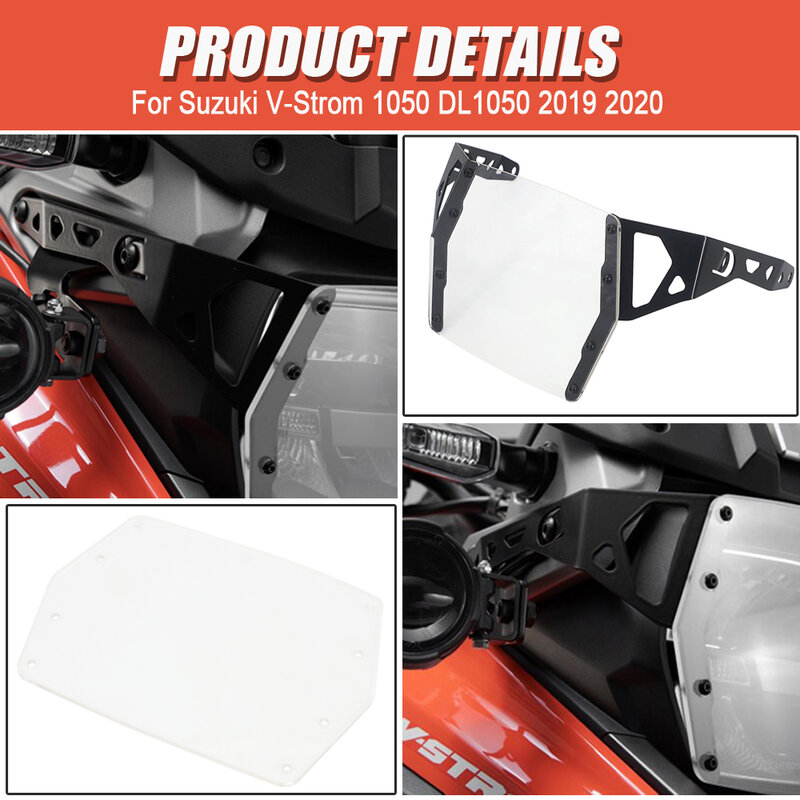 Protector de faro delantero de motocicleta, cubierta protectora de parrilla para Suzuki v-strom 1050 DL 1050XT DL1050A 2019 2020 2021