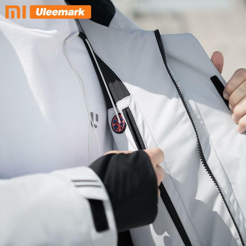 Xiaomi男性の防水ジャケット軽量packableレインコートスポーツジャケットフード付きウインドブレーカーuleemark