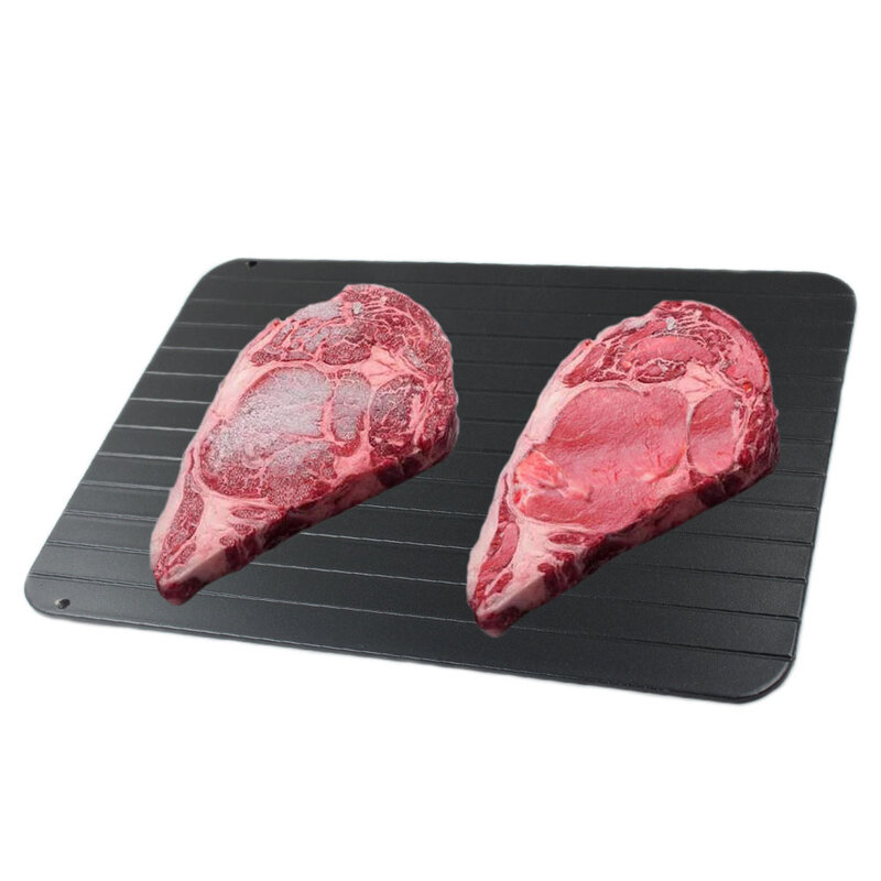 Magic Fast Defrost Tray Metal Plate Defrosting Tray Safe Fast Thawing Meat Fish Sea Food Kitchen Cook Gadget Tool 0.2CM/0