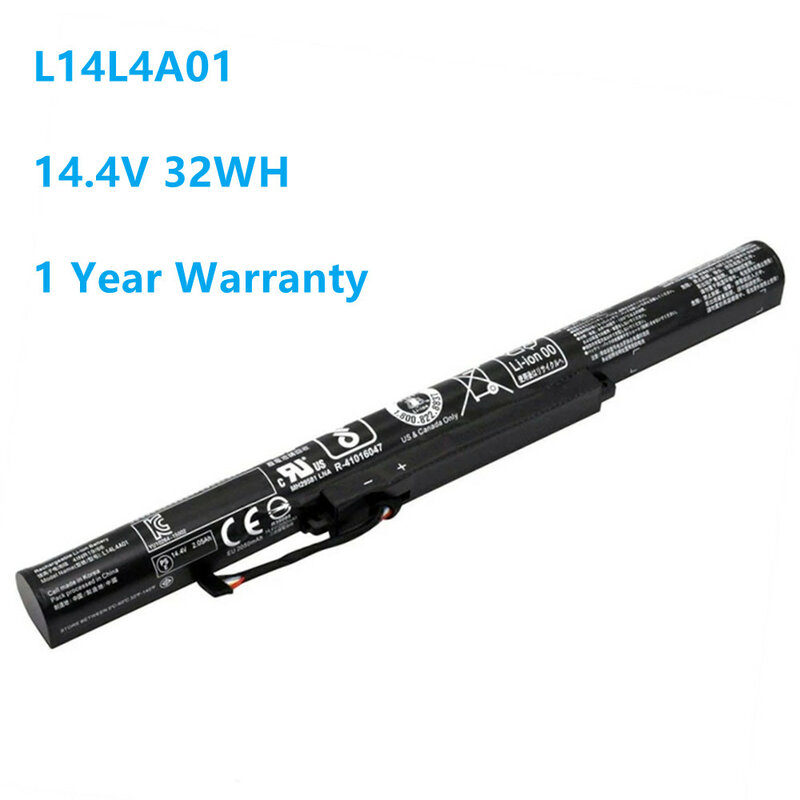 Аккумулятор L14S4E01 для ноутбука Lenovo Ideapad 500 500-15yle Z41 Z51 Z51-70 L14L4A01 L14L4E01 L14M4A01 L14M4A01 L14M4E01 L14S4A01 14,4 V 32WH