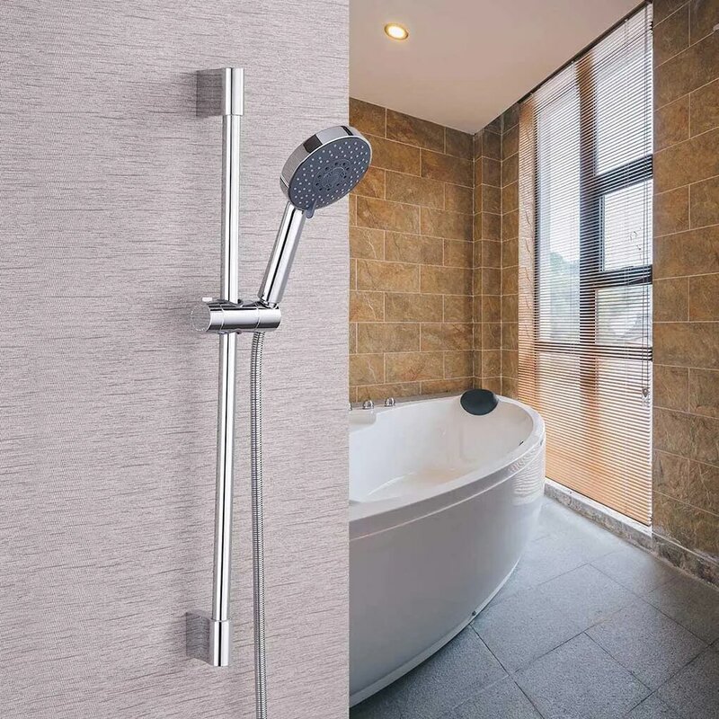 Corrediça do trilho do chuveiro para o banheiro, suporte plástico do ABS, suporte de rotação de 360 graus, banheiro, 19mm, 22mm, 24mm, 25mm