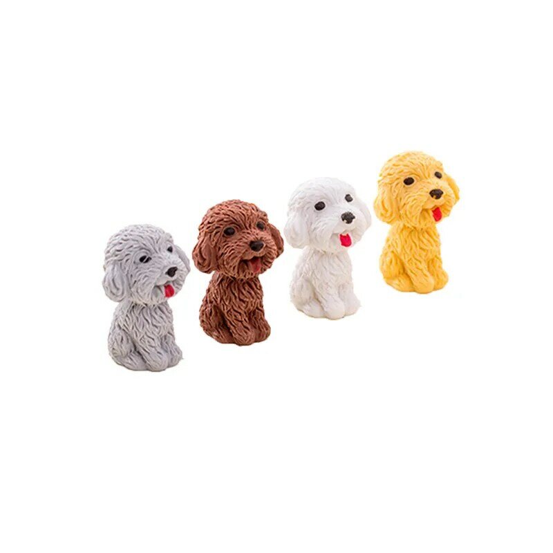 1pc Cute Teddy Dog Eraser Pencil Eraser Student Stationery Supplies Wholesale