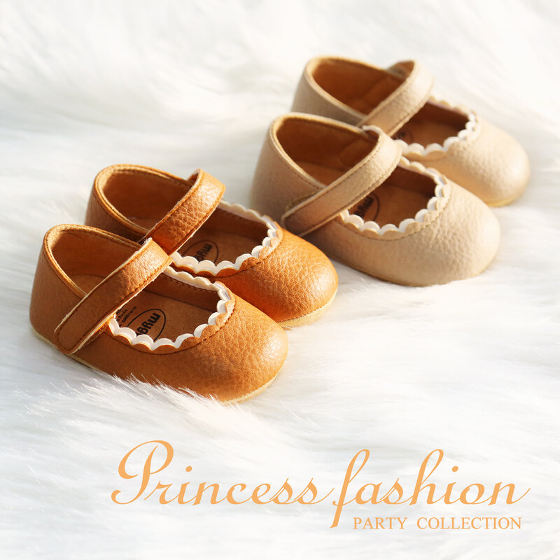 Детские мокасины из мягкой кожи, резиновая подошва, обувь для новорожденных, обувь для первых шагов с цветочной каймой, детская обувь, Нескользящие