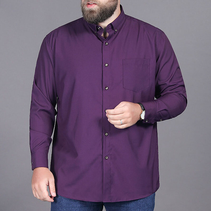 Рубашка мужская свободного покроя, большие размеры 10XL, обхват груди 160 см, 9XL, 8XL, 5 цветов