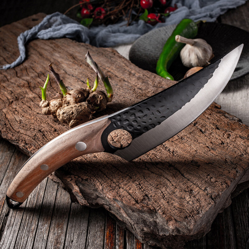 سكين الجزار 5.5 "مزورة سكين نزع العظم الفولاذ المقاوم للصدأ سكين المطبخ للحوم العظام الأسماك الفاكهة الخضار سكين الطاهي النمط الصربي
